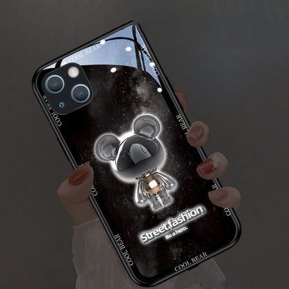Starry Sky Metal Bear Glow Phone Case