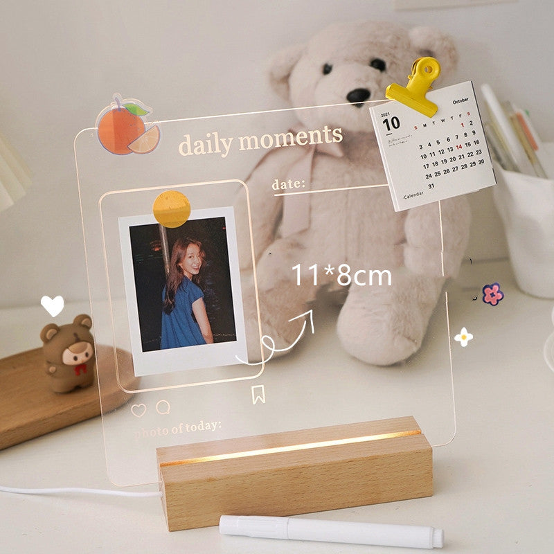 Transparent Note Board Acrylic Erasable Message Glow