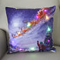 Colorful Lights Christmas Glow Pillow