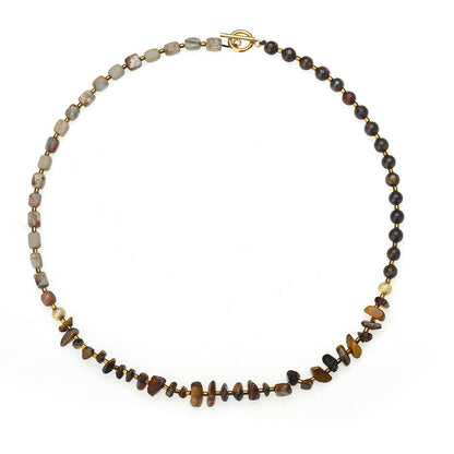 Tigereye Gravel Bronze Glow Ball Bracelet