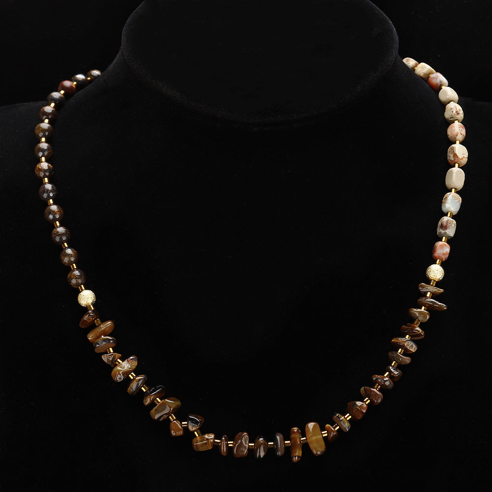 Tigereye Gravel Bronze Glow Ball Bracelet