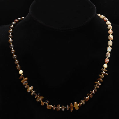 Tigereye Gravel Bronze Glow Ball Bracelet