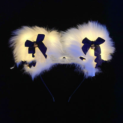 Glow Plush Bell Fox Cat Ear Headband