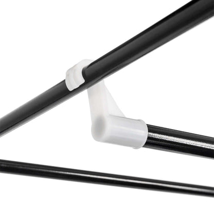 Close-up of the connector joint of a Clothes Closet Wardrobe Storage Organizer Non-Woven and Easy.